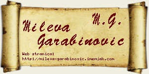 Mileva Garabinović vizit kartica